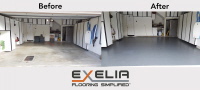 EXELIA Garagenboden aus PVC vorher - nachher